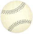 Of Wall Things: Baseball shaped bulletin board with black laces